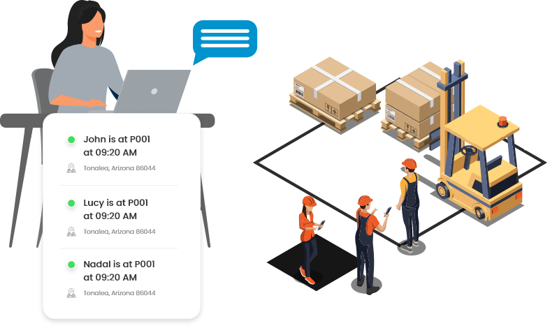 Monitor field employees while they are out in the field