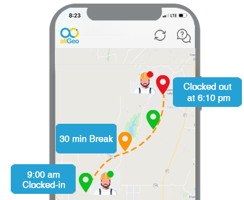 allGeo - time clock app protects employees’ right