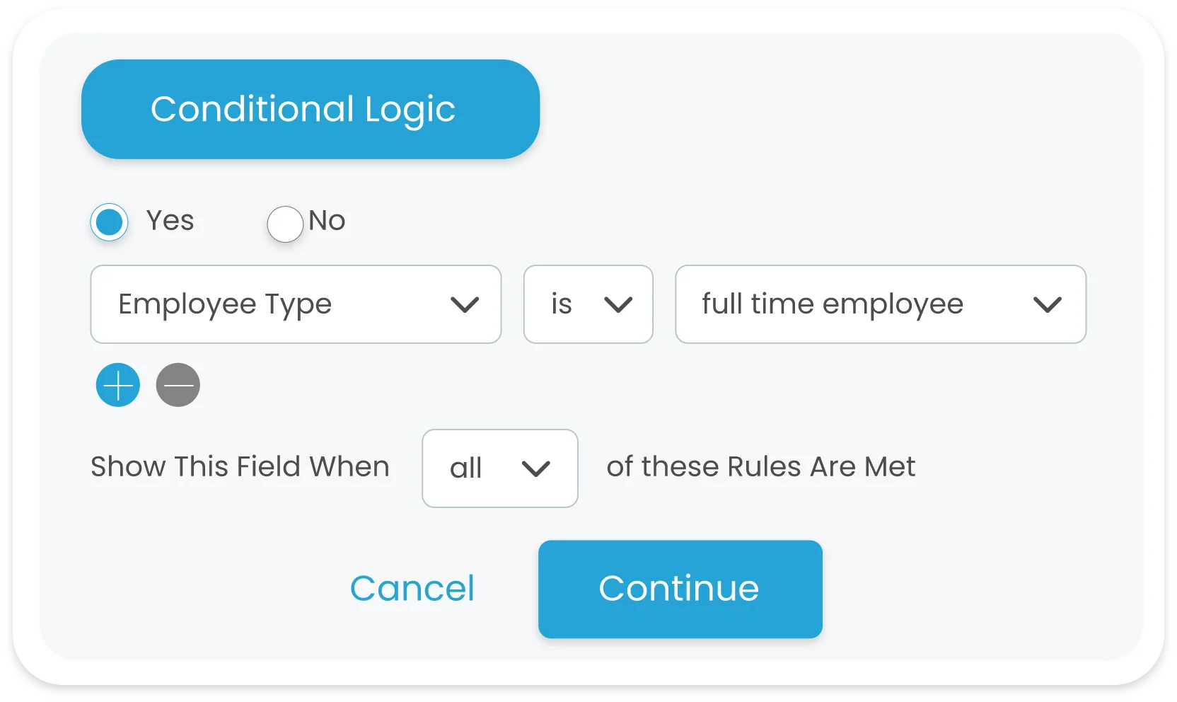 Conditional Logic Inspection Form